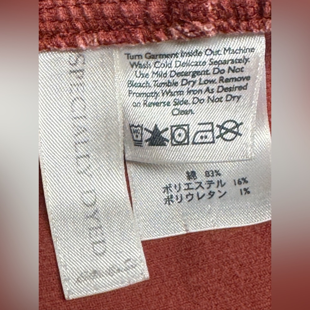 Eddie Bauer XL Rust Corduroy Jacket Cotton Stretch Button Front Pockets Y2K A4 - Picture 6 of 9